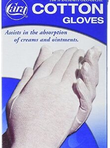 Infection Control Glove Cara X-Large Cotton White Wrist Length Hemmed Cuff NonSterile