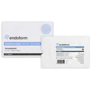 Silver Collagen Dressing with ECM Endoform Antimicrobial 2 X 2 Inch Fenestrated Square Sterile