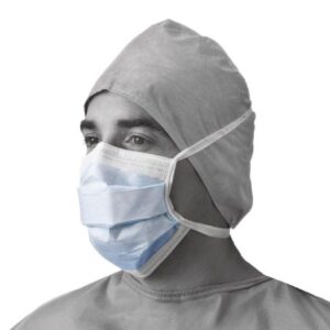 Surgical Mask Medline Anti-fog Foam ASTM Level 1 Tie Closure One Size Fits Most