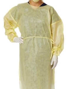 Protective Procedure Gown QuickComply X-Large Yellow NonSterile AAMI Level 2 Disposable