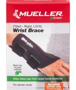 Wrist Brace Mueller Green Plastic / Spandex Right Hand Black Large / X-Large