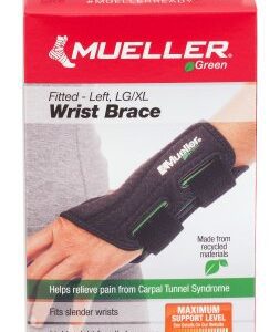 Wrist Brace Mueller Green Plastic / Spandex Left Hand Black Large / X-Large