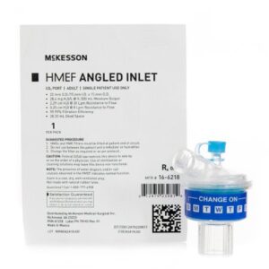 Heat and Moisture Exchanger with Filter McKesson 28.4 mg H2O / L @ VT 500 mL 2.29 cm H2O @ 30 LPM