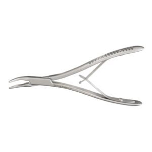 Microsurgical Rongeur McKesson Argent Friedman Curved, Very Delicate Double Spring Plier Type Handle 1.3 mm Bite X 5-1/2 Inch Length