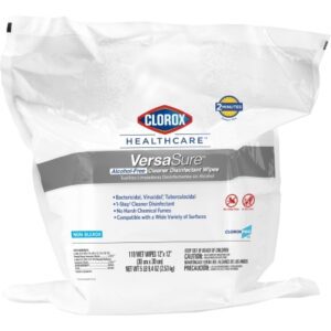 Surface Disinfectant Cleaner Refill Clorox Healthcare VersaSure Premoistened Quaternary Based Manual Pull Wipe 110 Count Pouch Scented NonSterile