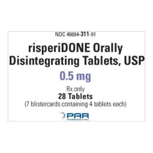 Risperidone 0.5 mg Tablet 28 Tablets