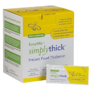 Food and Beverage Thickener SimplyThick Easy Mix 12 Gram Individual Packet Unflavored Gel IDDSI Level 3 Moderately Thick/Liquidized
