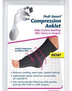 Compression Sleeve Pedi-Smart Size 4 Black Ankle