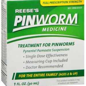 Pin Worm Treatment Pyrantel Pamoate Reese’s Oral Suspension 1 oz. Bottle