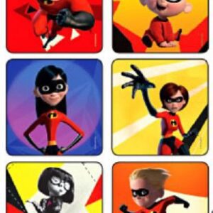 Kids Love Stickers 75 per Roll The Incredibles Sticker 2-1/2 Inch