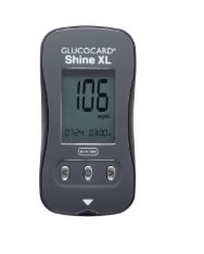 Blood Glucose Meter Glucocard Shine 5 Second Results Stores up to 250 Results No Coding Required
