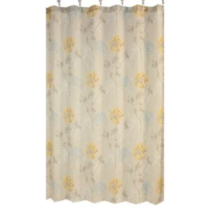 Disposable Privacy Curtain Rapid Refresh Teal Flower 66 X 105 Inch