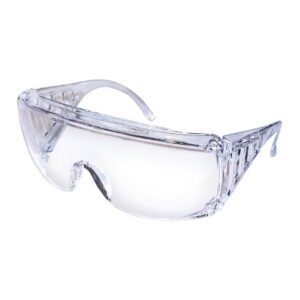 Safety Glasses Yukon Wraparound Clear Tint Polycarbonate Lens Clear Frame Over Ear One Size Fits Most