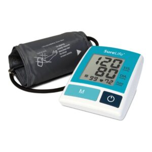 Home Automatic Digital Blood Pressure Monitor SurelLife Large Cuff Nylon Cuff 23 – 40 cm Desk Model