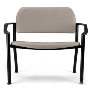 Side Chair Ritter 282 Dark Linen With Armrests Vinyl