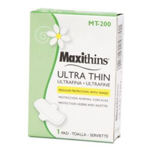 Feminine Pad Maxithins Ultra Thin Maxi with Wings Regular Absorbency