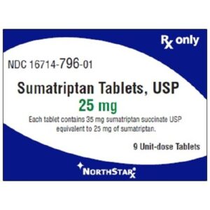 Sumatriptan Succinate 25 mg Tablet 9 Tablets
