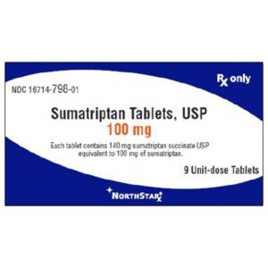 Sumatriptan Succinate 100 mg Tablet 9 Tablets