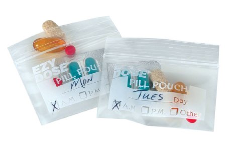 Pill Pouch Ezy Dose Pocket-Size 1 Day 2 Dose
