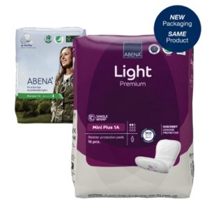 Bladder Control Pad Abena Light Mini Plus 11 Inch Length Light Absorbency Fluff / Polymer Core One Size Fits Most