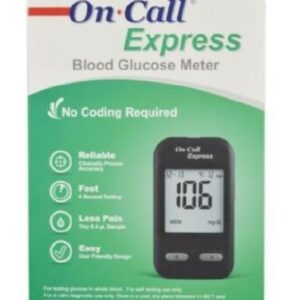 Blood Glucose Meter On Call 4 Second Results No Coding Required
