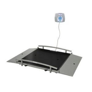 Wheelchair Scale Health O Meter LCD Display 1000 lbs. / 454 kg Capacity Gray AC Adapter / Battery Operated