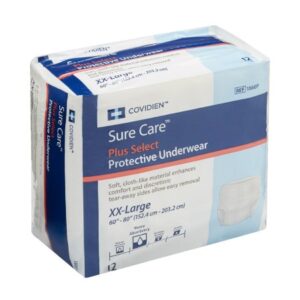 Unisex Adult Absorbent Underwear Sure Care Plus Select Pull On with Tear Away Seams 2X-Large Disposable Heavy Absorbency