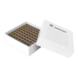 Cryo Storage Box Sarstedt 45 X 135 X 135 mm White Laminated Cardboard 81 Tube Capacity