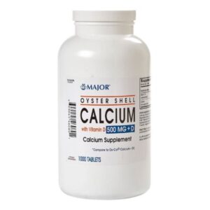 Joint Health Supplement Major Calcium / Vitamin D 500 mg – 200 IU Strength Tablet 150 per Bottle