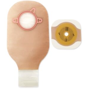 Ileostomy / Colostomy Pouch New Image Two-Piece System 12 Inch Length Flat, Trim to Fit up to 1-3/4 Inch Stoma Drainable