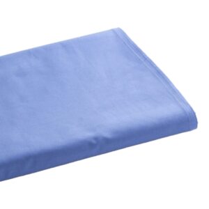 Bed Sheet Flat 60 W X 108 L Inch Ceil Blue Reusable