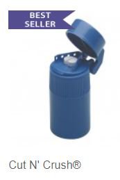 Pill Crusher Ezy Dose Cut N’ Crush Hand Operated Blue