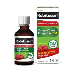 Cold and Cough Relief Robitussin 200 mg – 10 mg / 5 mL Strength Liquid 4 oz.
