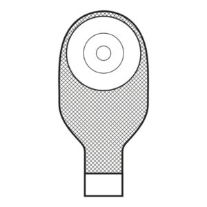 Ileostomy / Colostomy Pouch UltraLite One-Piece System 9 Inch Length Deep Convex, Pre-Cut Drainable