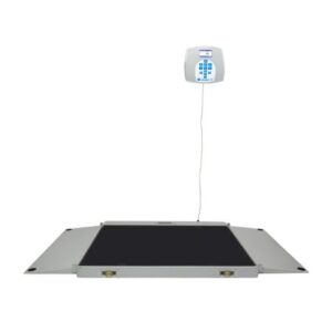 Wheelchair Scale Health O Meter LCD Display 1000 lbs. / 454 kg Capacity Gray AC Adapter / Battery Operated