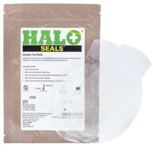 Chest Wound Seal Halo 5-1/2 xX 6-1/2 Inch 2 per Pack NonSterile