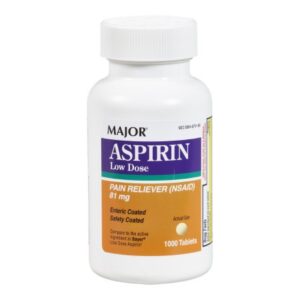 Pain Relief Major 81 mg Strength Aspirin Tablet 1,000 per Bottle