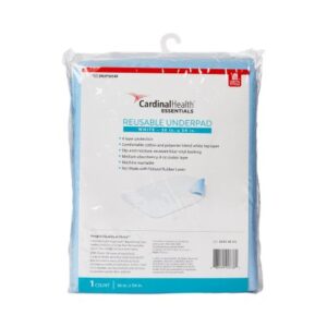 Reusable Underpad Cardinal Health Essentials 36 X 54 Inch Polyester / Rayon Moderate Absorbency