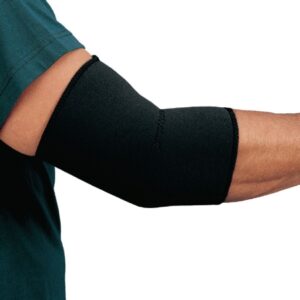 Elbow Sleeve With Strap Rolyan Small Pull-On Left or Right Elbow 9 to 10 Inch Elbow Circumference Black