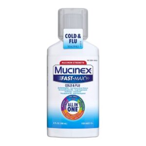 Cold and Cough Relief Mucinex Fast-Max Cold & Flu 650 mg – 20 mg – 400 mg – 10 mg / 20 mL Strength Liquid 6 oz.