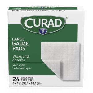 Cellulose Filled Nonwoven Sponge Curad 4 X 4 Inch 4-Ply Sterile 2 per Pack