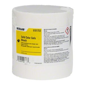 Laundry Sanitizer Ecolab Solid Color Safe Bleach 3 lbs. Dispenser Bottle Solid Unscented