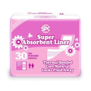 Incontinence Liner SPC 4 X 11 Inch Moderate Absorbency Thermal Bonded Core One Size Fits Most