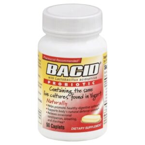 Probiotic Dietary Supplement Bacid 50 per Bottle Caplet