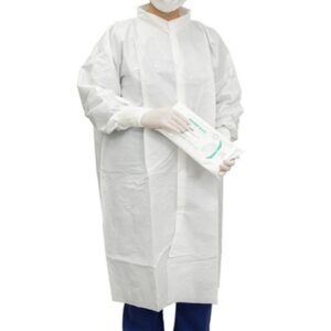 Cleanroom Lab Coat Contec CritiGear White 3X-Large Knee Length Microporous Fabric Disposable
