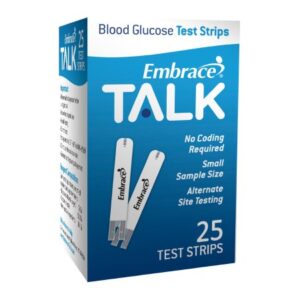 Blood Glucose Test Strips Embrace 25 Strips per Pack