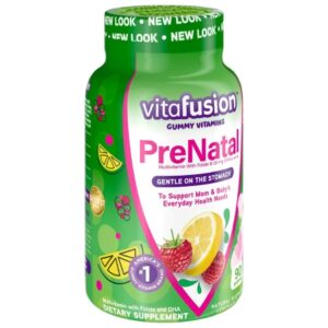 Prenatal Vitamin Supplement Gummy 90 per Bottle Assorted Fruit Flavor