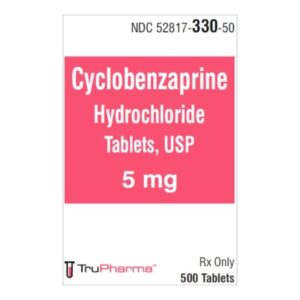 Cyclobenzaprine HCl 5 mg Tablet 500 Tablets