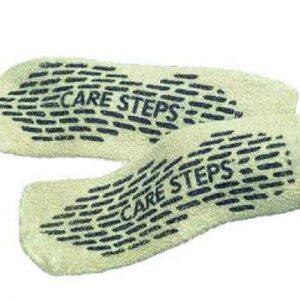 Slipper Socks Care-Steps Unisex Adult 2X-Large Single Tread Single Patient Use Moss Green