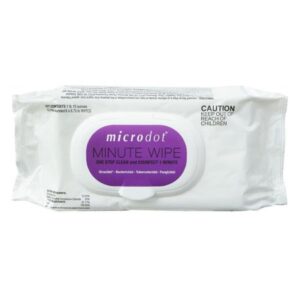 Surface Disinfectant Cleaner microdot Minute Wipe Premoistened Alcohol Based Manual Pull Wipe 60 Count Soft Pack Alcohol Scent NonSterile